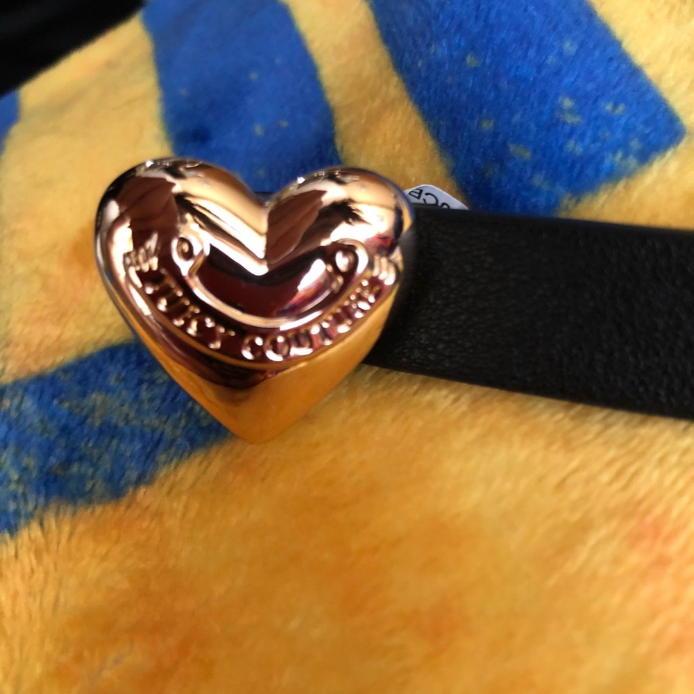 Women juicy couture black heart belt